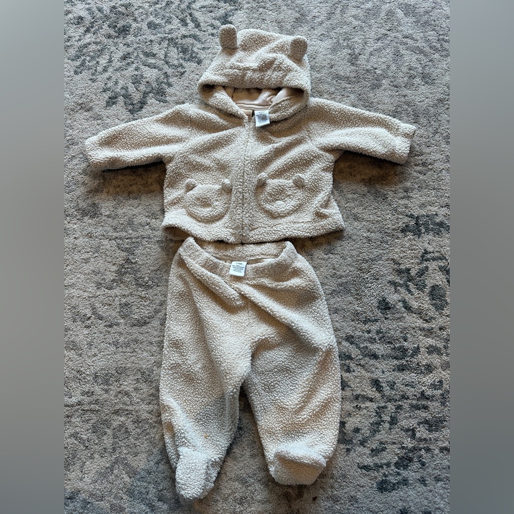 Cozy Cream Baby Matching Set for cooler weather